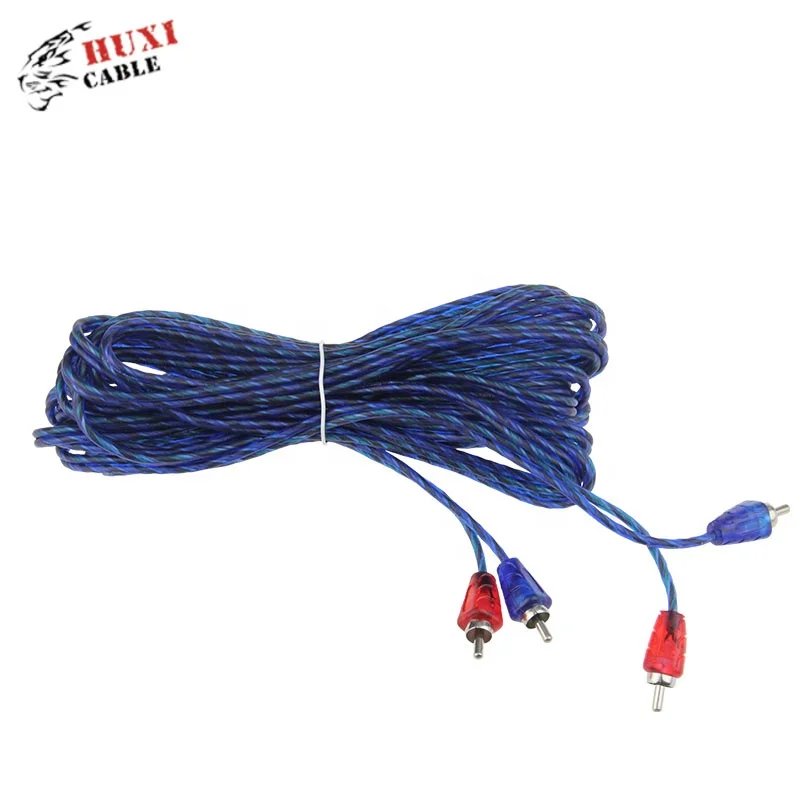 
shielded transparent RCA cable audio video cable for home and car 