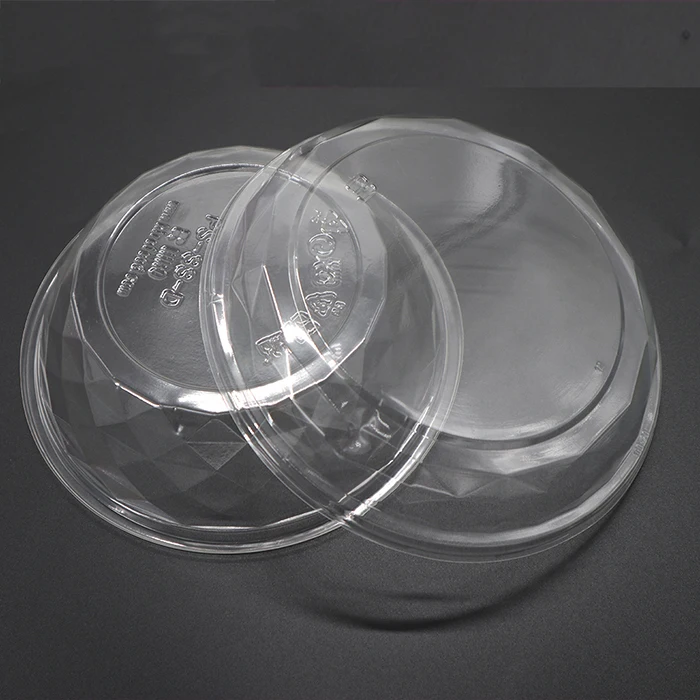 Customize circle food grade plastic clear PP Eco-friendly food container bento bowl disposable fruit tray