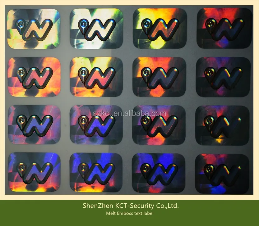 Custom Sticker Usage and Adhesive Sticker Type Hologram overlay