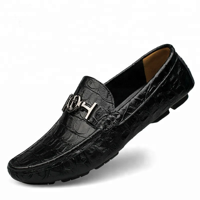 Wholesale fancy design business outdoor driving leather loafer shoes men