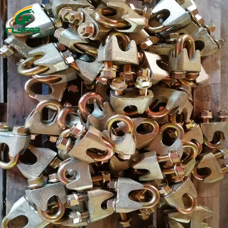 Yellow Zinc Plated Malleable Steel Wire Rope Clip DIN1142