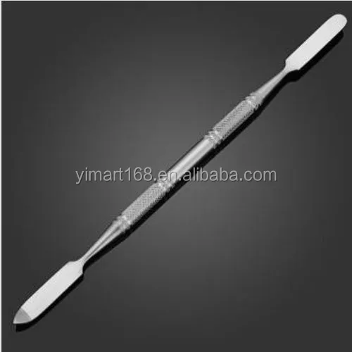Yimart High Quality Professional Stainless Steel Cosmetic Makeup Spatula Slotted Spoon