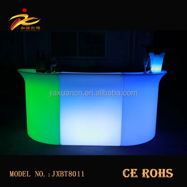 
Corner plastic color changing portable led bar counter/corner led counter table from China 