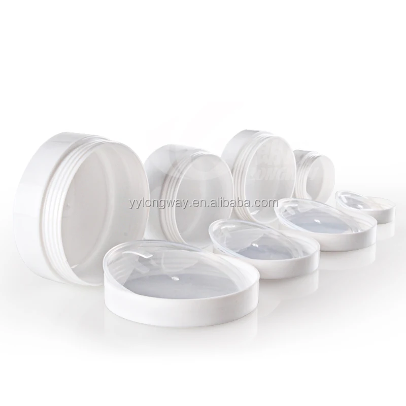 Natural plastic 30g 50g 100g frosted glass cream jar with silver screw cap wholesale