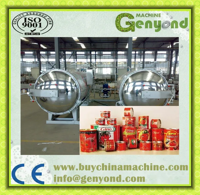 Latest water shower type horizontal Retort sterilizer /steam water spray autoclave for food and beverage