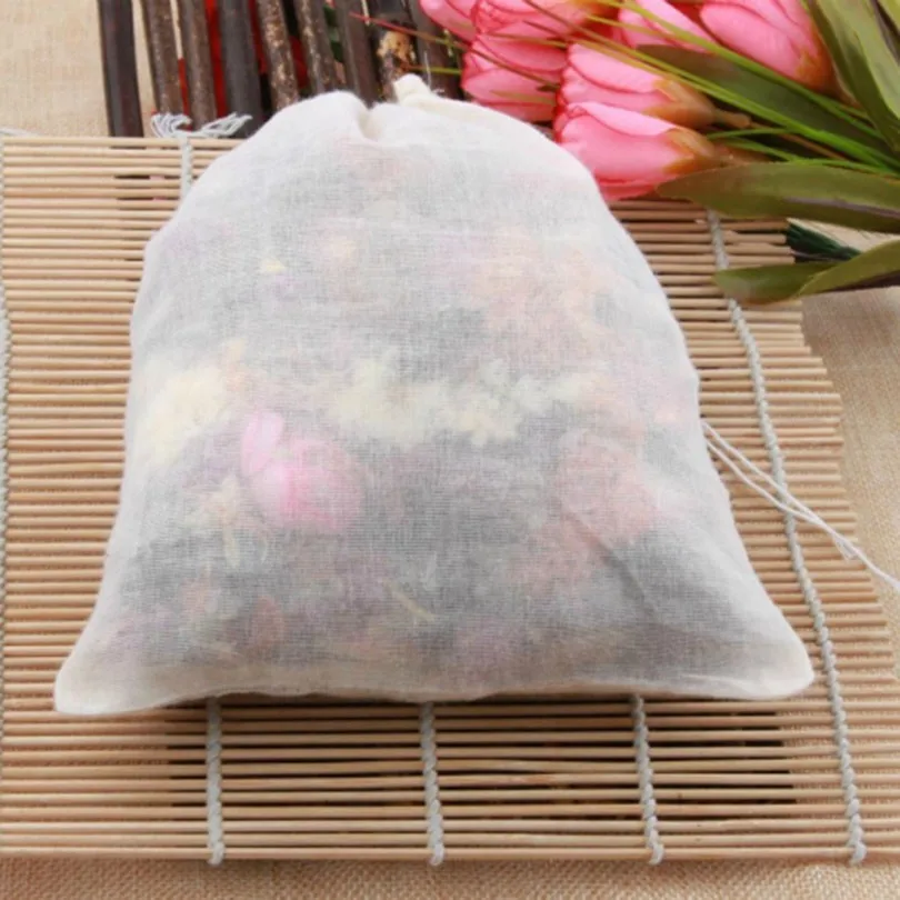 Natural organic cotton empty tea bag or coffee brew bag