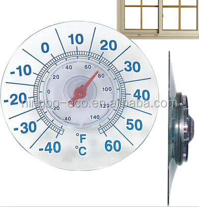Popular Garden Tools Household Bimetal Indoor Outdoor Suction Cup Window Thermometer