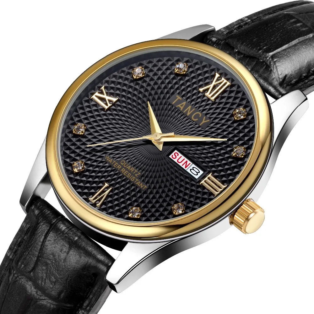 Low moq wholesale custom quartz watches bezel japan movt luxury watches men