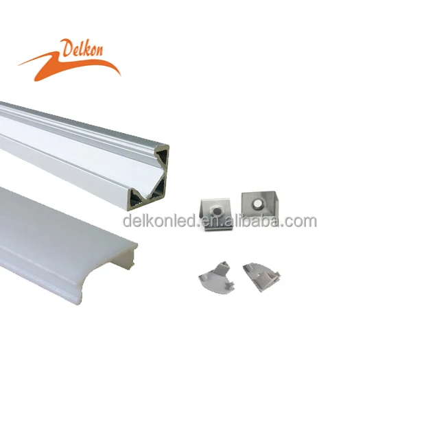45 Degree Corner Led Aluminum Profile Extrusion Led Strip Profile with PC Cover