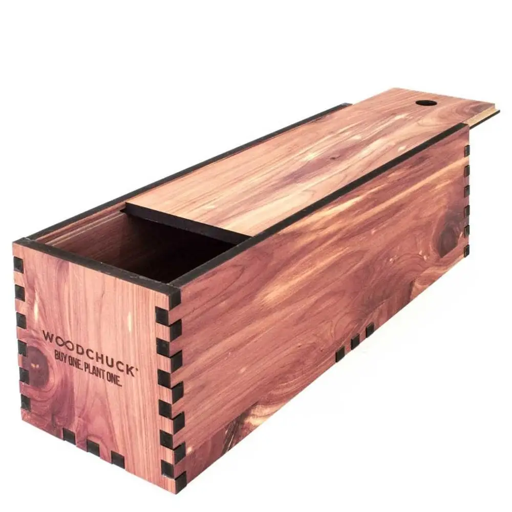 
Customize Size Plain Wooden Slide Box For Wine Bottle 