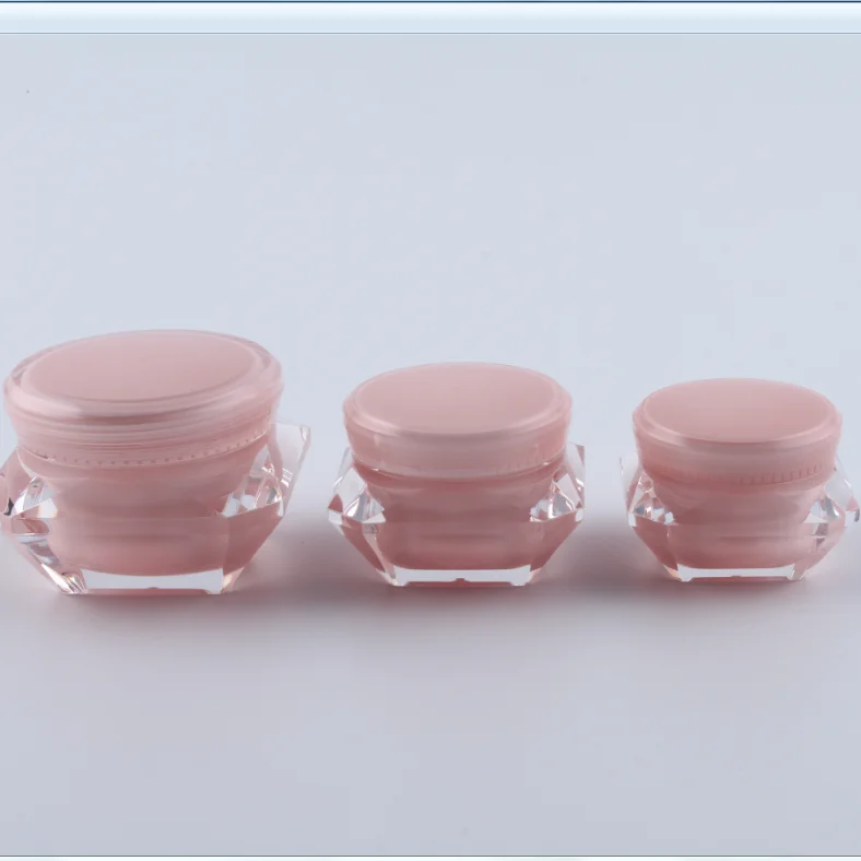 beauty diamond acrylic empty cosmeteic cream jar 5g 15g 30g 50g