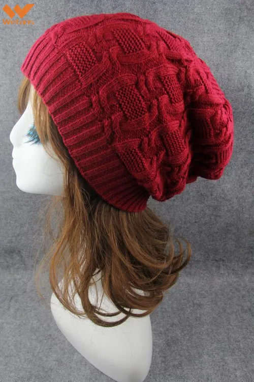 
Wefans Autumn and winter new explosion models big twist hat knit hat ebay couple neutral man wool hat for women 