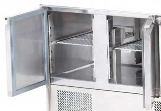 Commercial Fan Cooling Pizza Worktable Bench Display Refrigerator For Restaurant