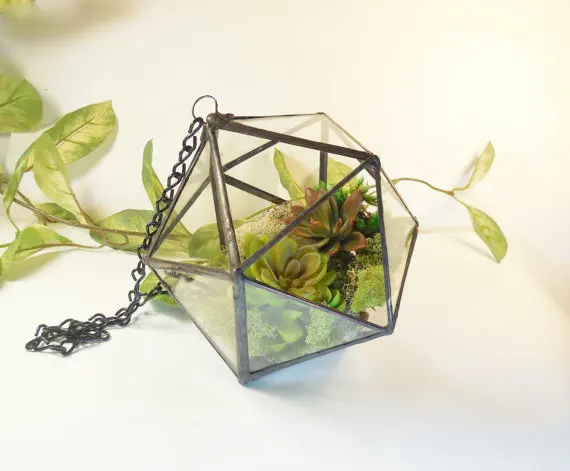 Hanging and Geometric Glass Terrarium Geometric Terrarium Without Glass Planter for Succulent Plant New Terrarium Vase