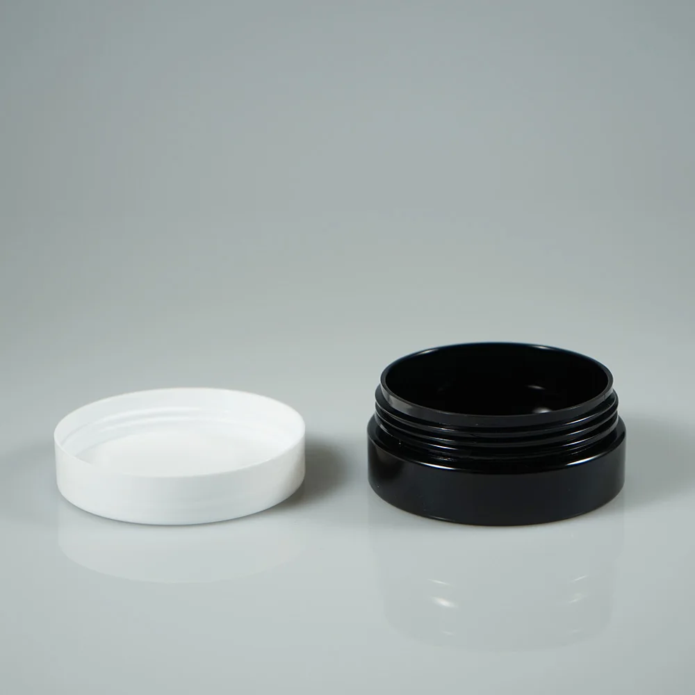 3oz 4oz 5oz black plastic hair wax jar , hair clay container , clay mask jar