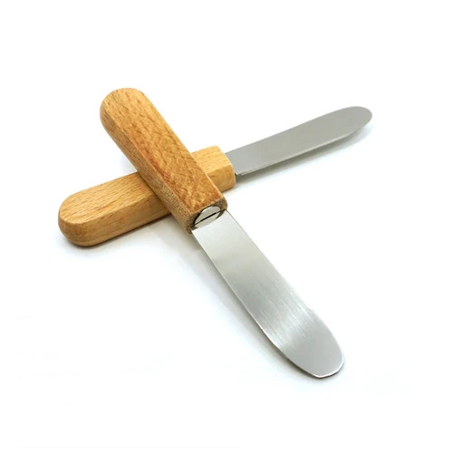 8903 Wood handle Mini Stainless Steel Butter Spreader for Children