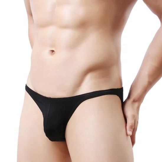 Модное мужское нижнее белье для геев, боксеры и трусы без бренда, бикини из органического хлопка, нижнее белье