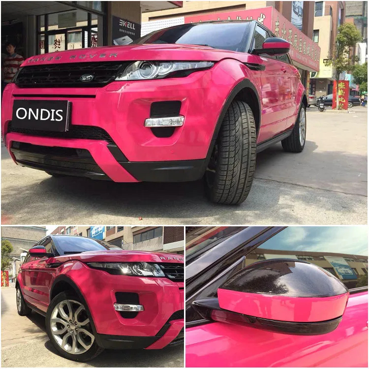 Ondis 1.52*18m Car Decoration PVC Material Purple High Glossy Pearl Candy Body Vinyl Wrap