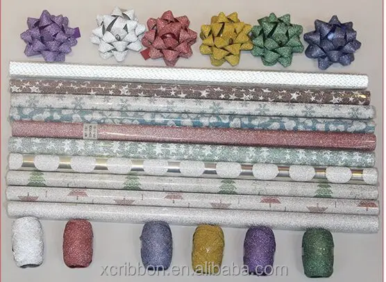 glitter wrapping paper