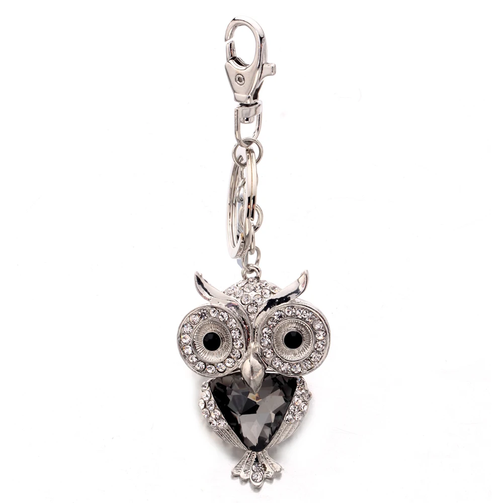 Wisdom Symbol Crystal Owl Keychain Mascot for Western Culture