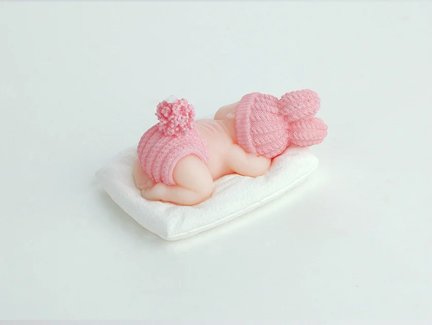 Wholesale Smokeless Baby Boy And Girl Candle Birthday Party Gift Baby Shower Candle Favors