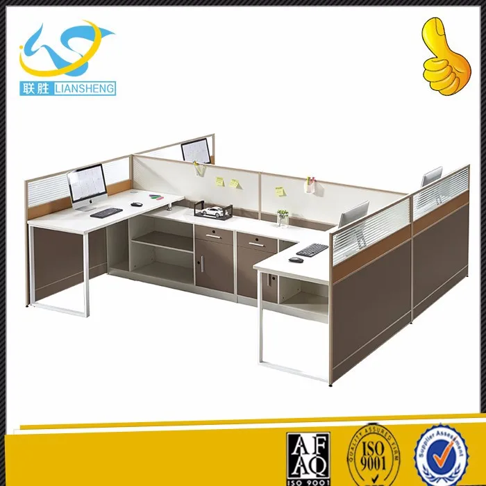Grey Color Circular Office Desk Used 4 Person Computer Table Spifications Leather Aluminum Armreexecutive Office Chair Specifications