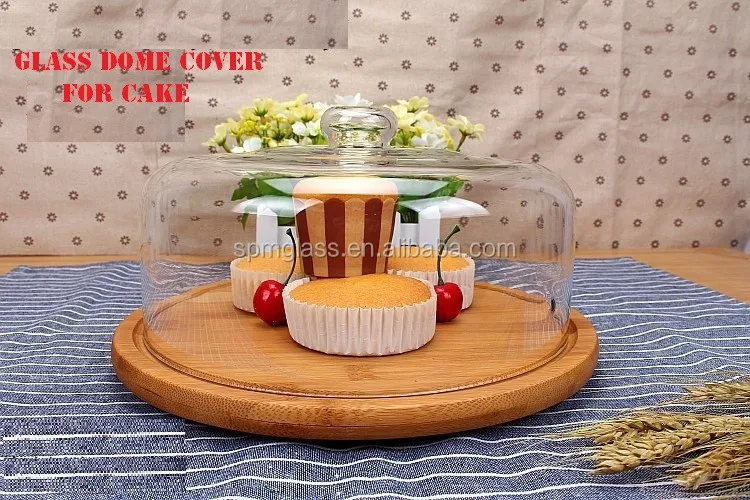 glass dome cover as glass cake cover popular used with glass cover