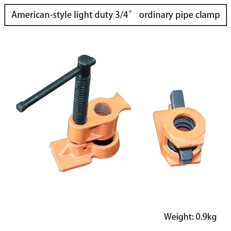 American-style light duty quick release 1/2inch  3/4 inch woodworking pipe clamp with or without legs sliding pipe clamp support