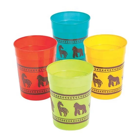 Fun Express - African Safari Vbs Plastic Tumblers,Party Supplies Drinkware Reusable Cups