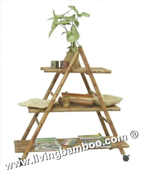 Треугольная бамбуковая полка