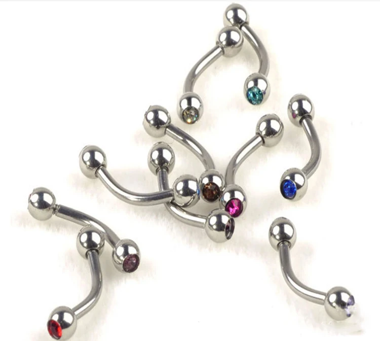 Factory direct sales all kinds of stainless steel umbilical tongue nose ring body piercings jewelry
