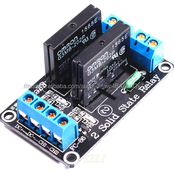 2 Channel 5 В реле постоянного тока модуль твердотельные высокого уровня ССР