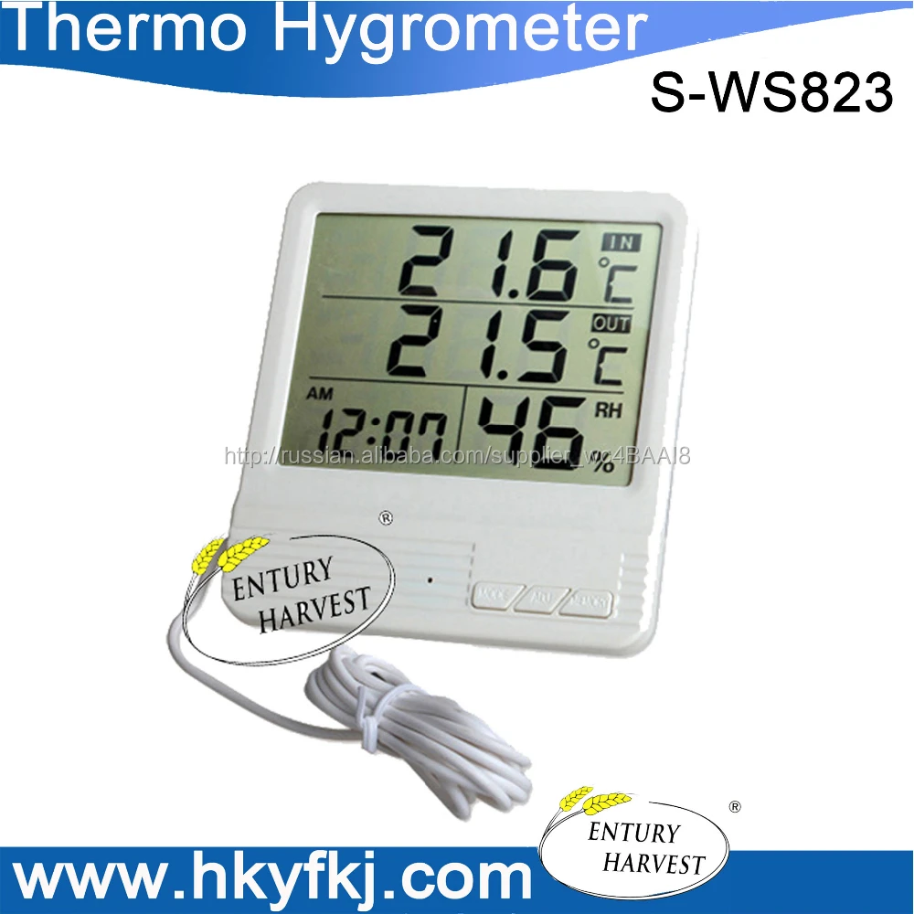 Digital Thermo-Hygrometer Input/Output Temperature Humidity Monitor with Sensor S-WS821B