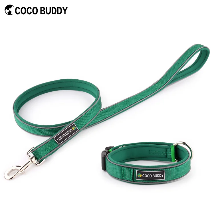 Wholesale Reflective Custom Neoprene Padded Dog Collar And Leash Set,Hot Products Pets Accessories