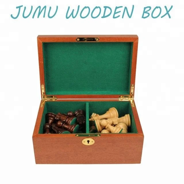 custom design mahogany wood chess wooden box