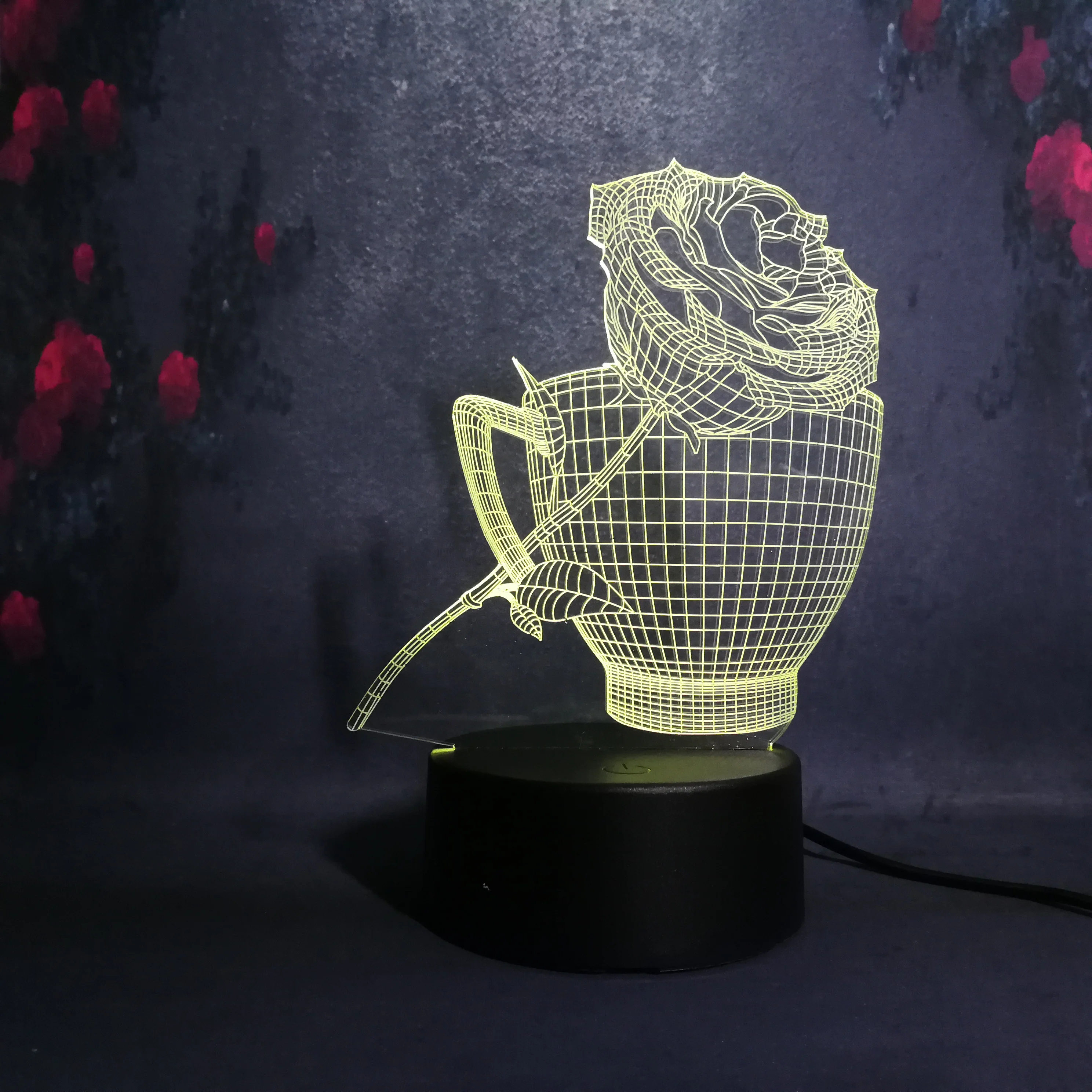 Creative heart I Love You 3D LED Touch LAMP RGB Night Light Table Bedroom Bedside Decor Girlfriend Lover Gift lava lighting