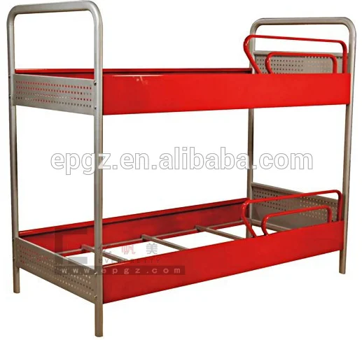 School Dormitory Furniture Student Iron Bunk Bed, Single Metal Bunk Bed with Drawer