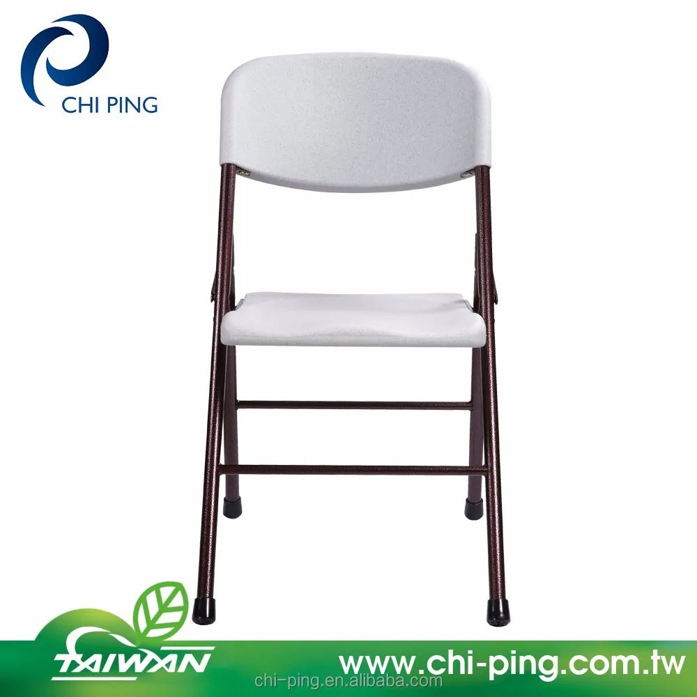 Folding chair with Iron frame office chair and plastic seat folding chair