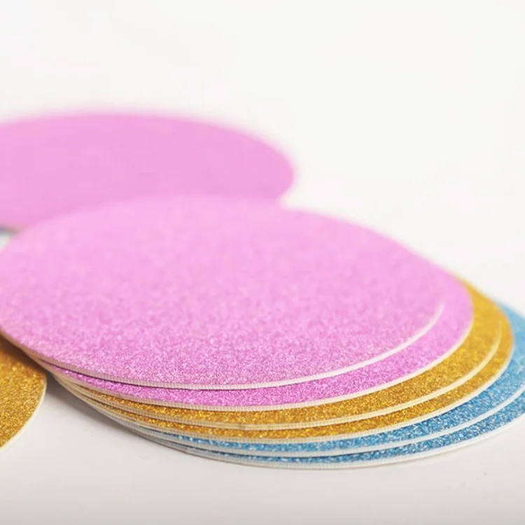 Wedding Cup Pads Glitter Round Card Paper Coaster Placemat Paper Doily for Wedding Party Home Table Decoration