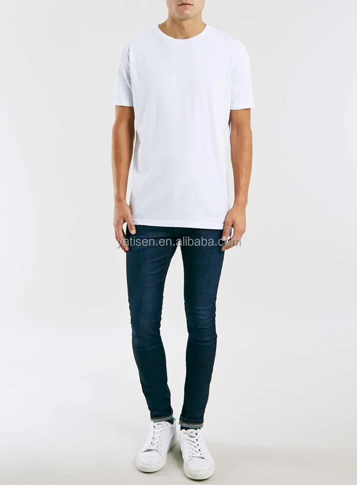 Plain Men White T shirt With Picture Printed in back word printing t shirt for man