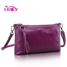 New first layer cow skin women messenger bag pure genuine leather ladies shoulder bags candy color real leather mini bag clutch