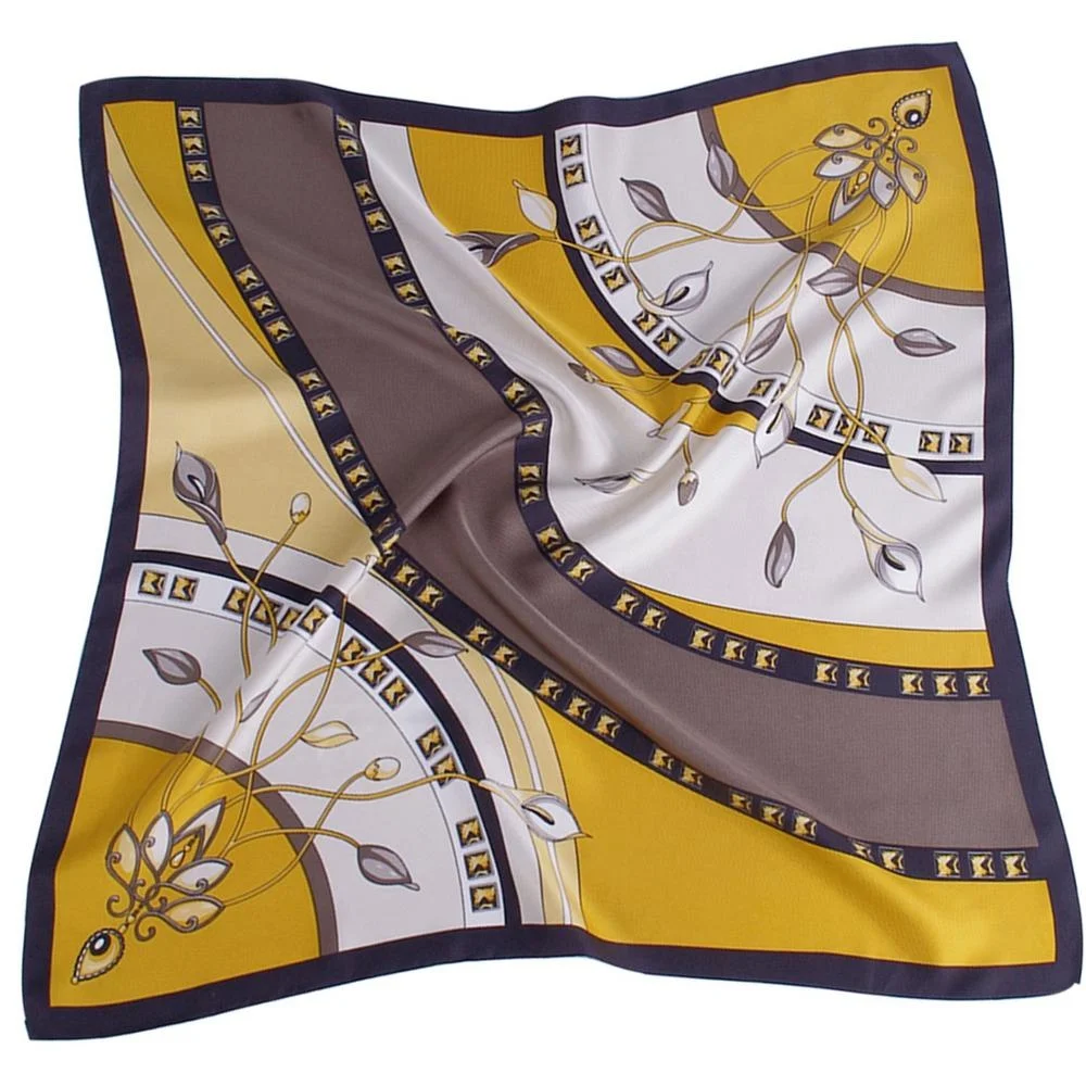 Silk Scarves Printing Service Designer Women Square Luxury Eco-firendly Silk Scarf WIth Gift Packaging Box