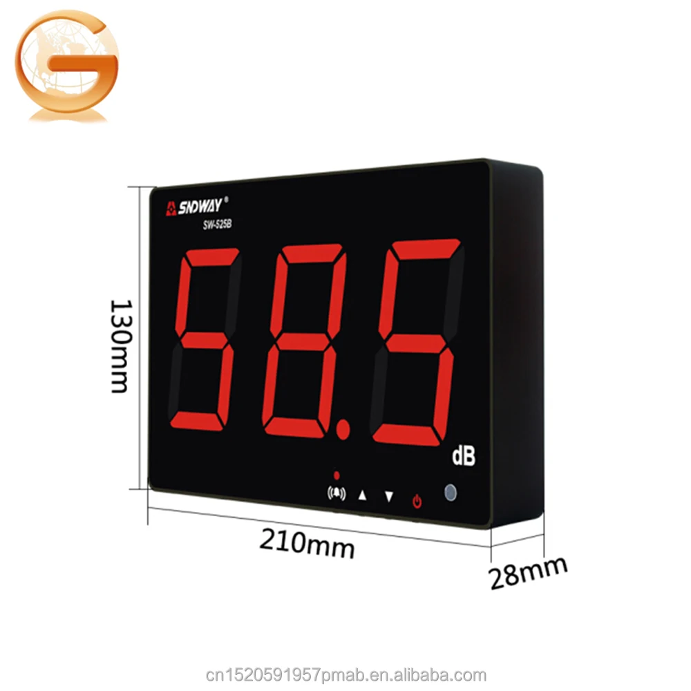 
SNDWAY Digital Sound Level Meter 30 to 130db large LCD Wall Hanging Type Decibel Noise Meter 