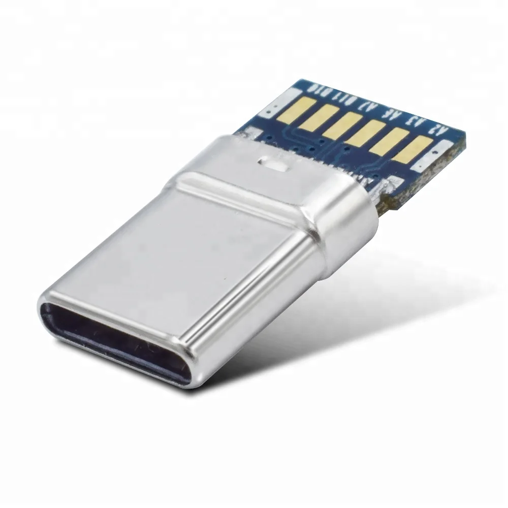 
Factory USB c type 3.13.0 2.0deep drawing shell with PCB male connector 
