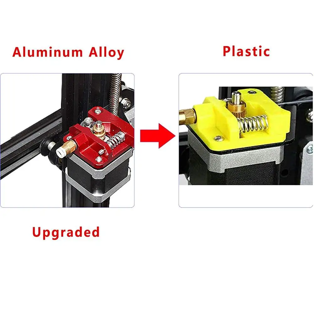 
GIULY Upgraded Aluminum MK8 Extruder Drive Feed for Ender 3/3Pro CR-10, CR-10S, CR-10 S4, CR-10 S5 3D Printer Parts 