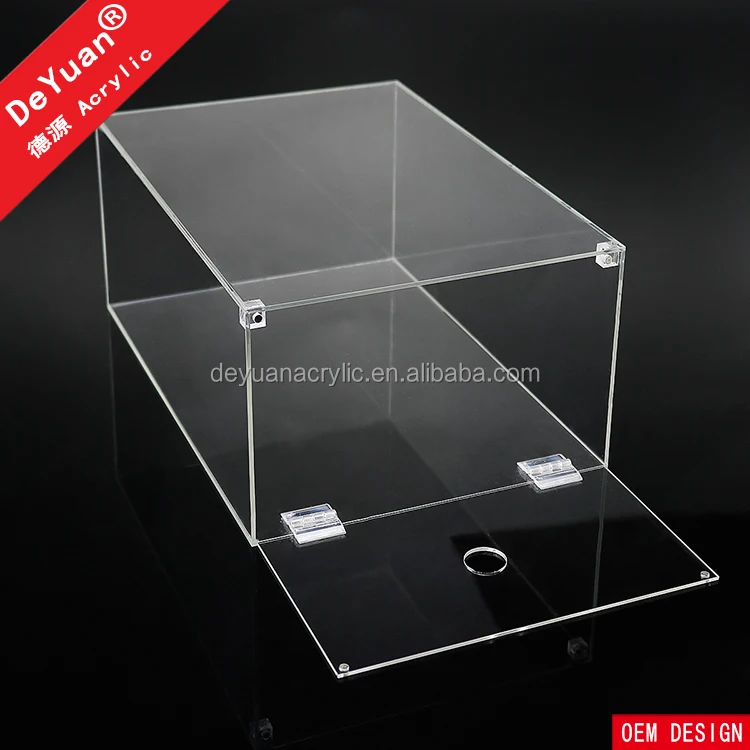 Acrylic Drop Front Shoe Box shoes storage box Shoe Display For Sneaker