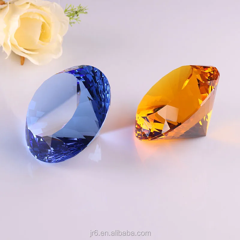 wholesale k9 crystal diamond decorative glass gems  large crystal paper weight diamond for home decor