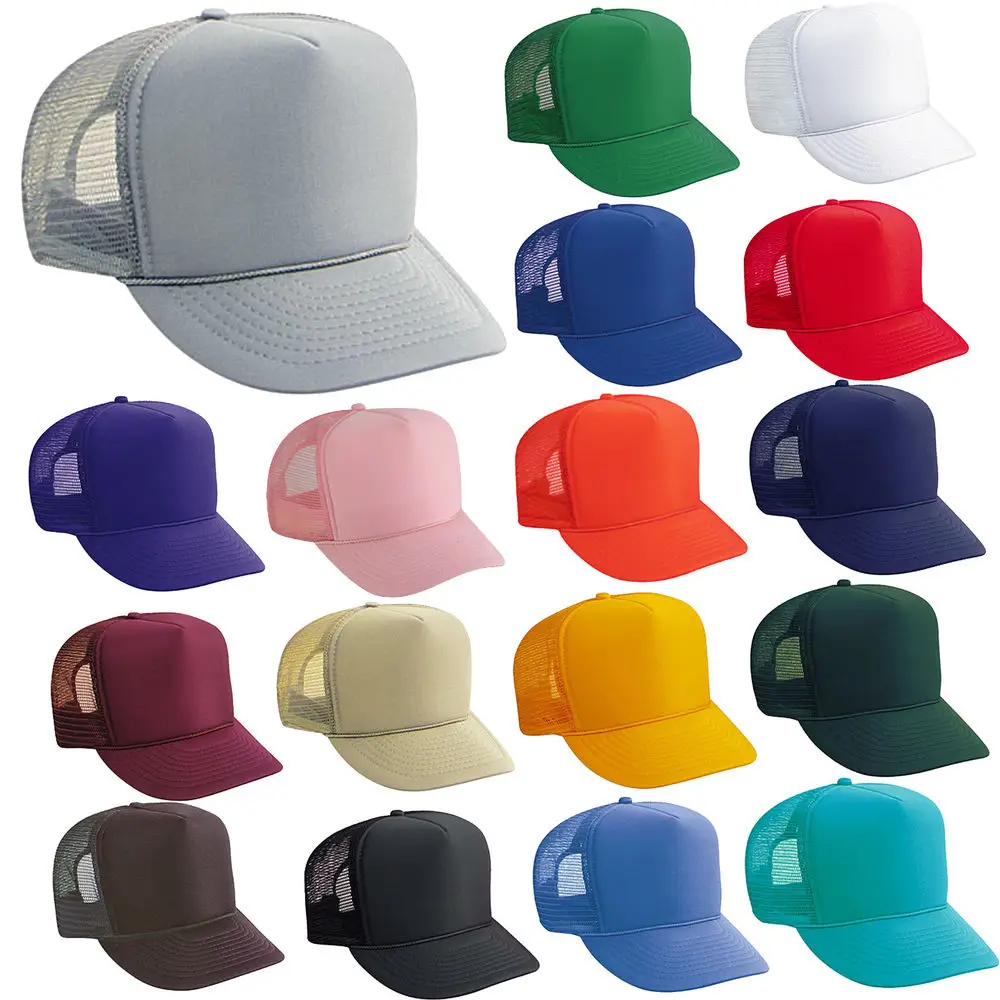 Promotional Trucker Caps Printing LOGO Front material polyester with sponge,back mesh snapback trucker cap
