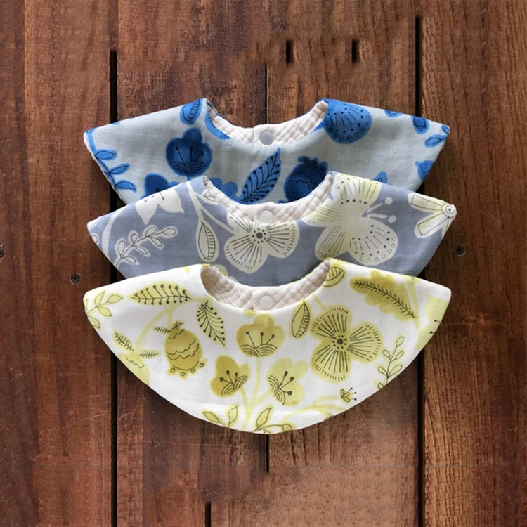 
Manufacturer Custom Food Grade Silicone Baby Bibs Waterproof Plain Color Round Baby Bib 