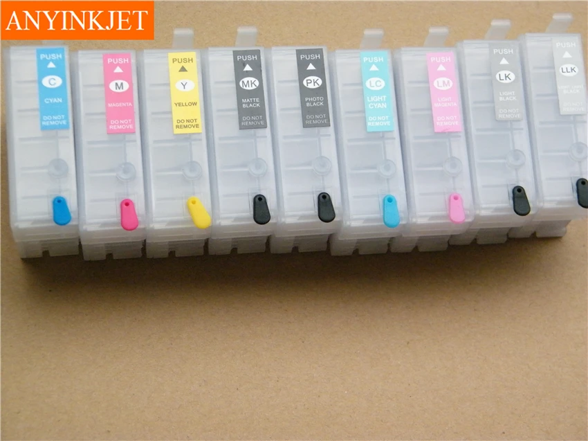 80ML 9pcs for Epson SureColor P600 refillable ink cartridge with Auto Reset Chip T7601-T7609